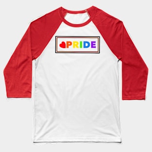 Pride rainbow text Baseball T-Shirt